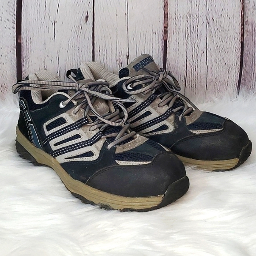 Brahma Brenda Safety Steel Toe Womens Work Wear Blue Leather Sneakers Size 8.5